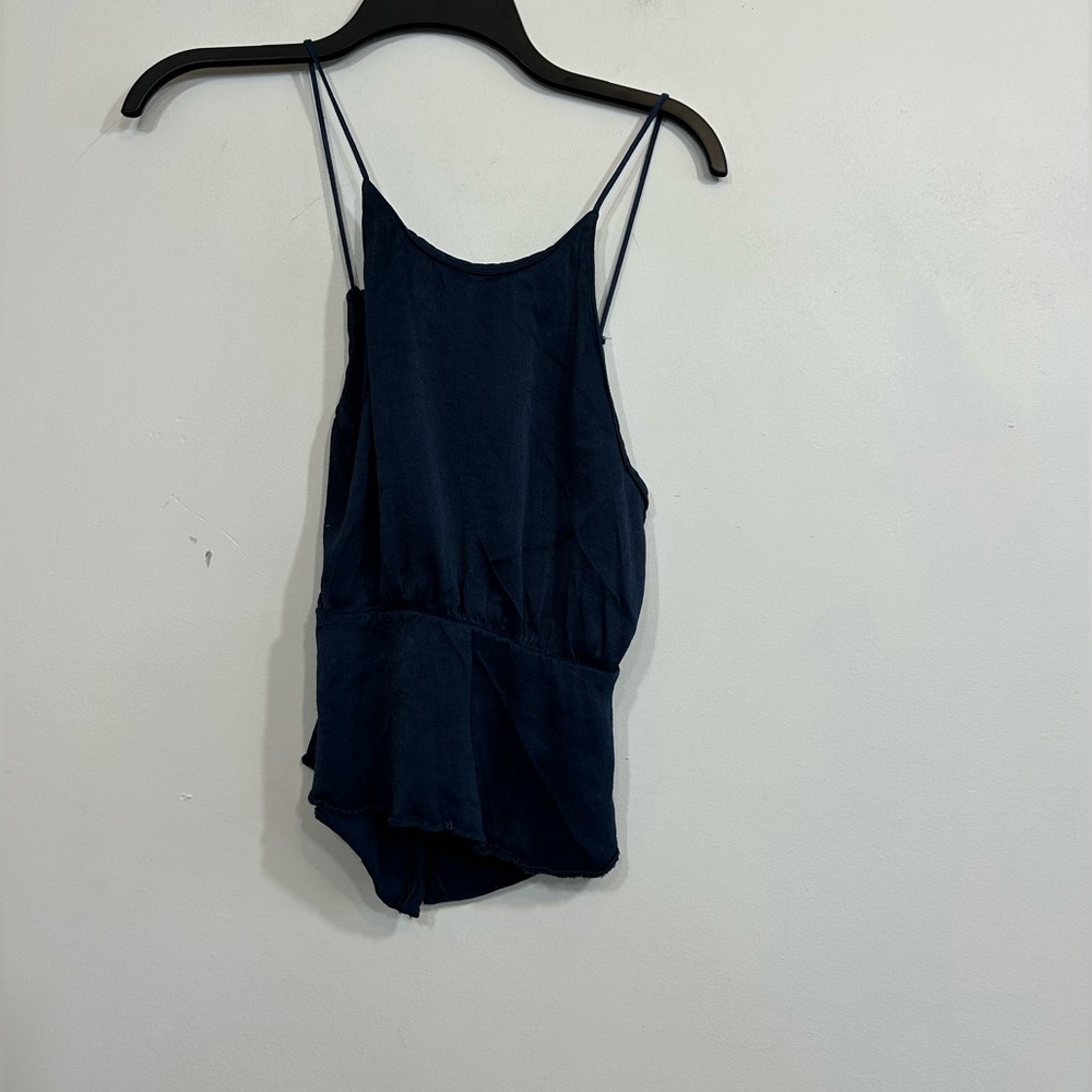 Zara Navy Blue Open Back Tank Top Women’s Size XS